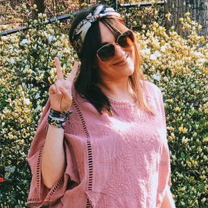 BOHO embroidered with crochet trim top